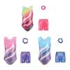 Costume de gymnastique pour enfants Décorations Strass Haute Élasticité Texture Confortable Respirante Convient aux Enfants Énergiques