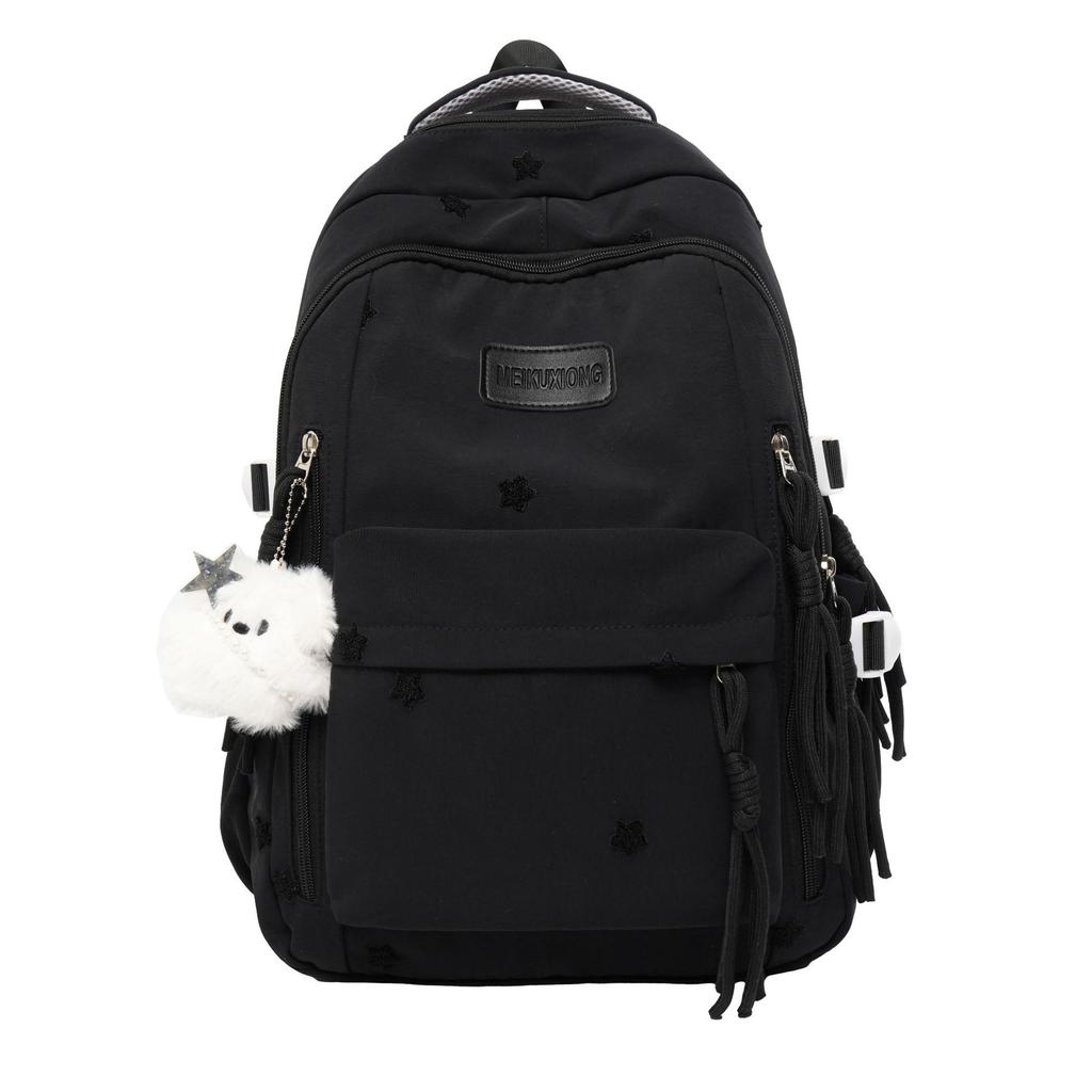 School bag for girls, Japanese style new fresh and sweet bow backpack, casual lightweight backpack for middle and high school students