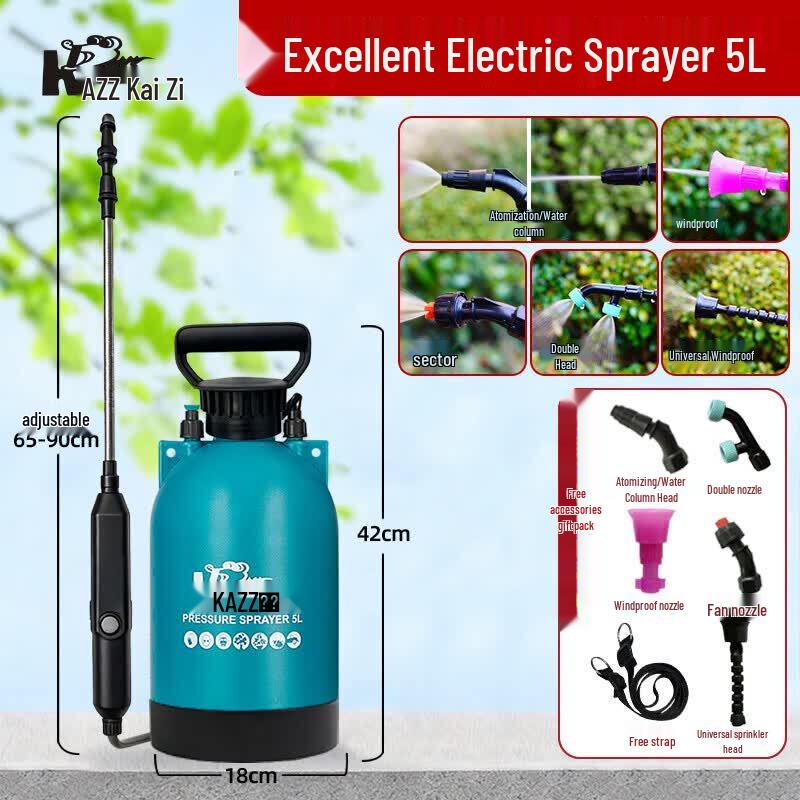 KAZZ 5-Liter Lithium Electric Garden Sprayer CN plug (adapter included)