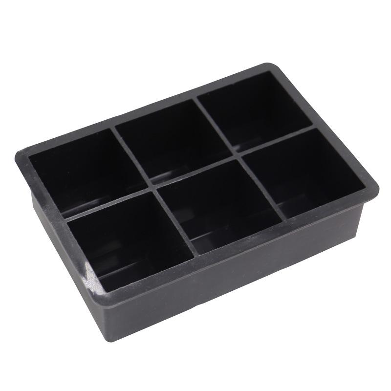 Silicone Ice Tray with Lid - 6 Large Grid Cube Mold