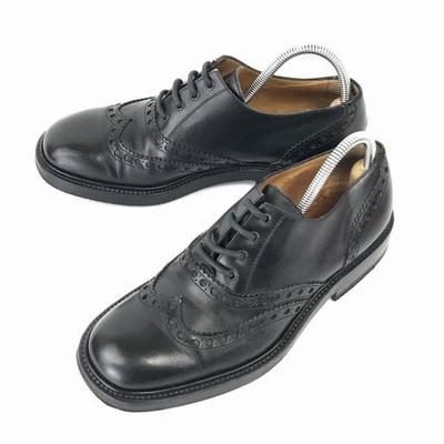 Italy SPYR Leather Wingtip Goodyear 37 24 Black Business Shoes(USED)