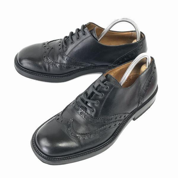

Italy SPYR Leather Wingtip Goodyear 37 24 Black Business Shoes