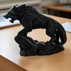 3D Printed Wolf Statue, Mechanical Style Wolf Figurine, Collectible Wolf Sculpture, Tabletop Ornament for Office Desk Shelf