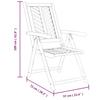 Adjustable Garden Chairs 2 pcs Solid Acacia Wood