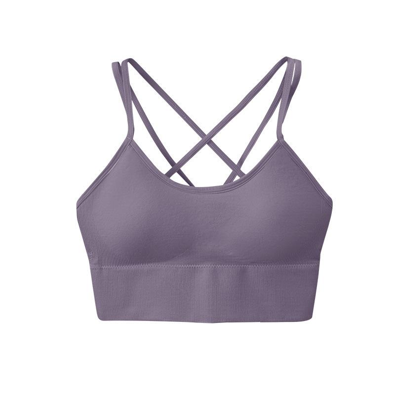 Women Plus Size Shockproof High Support Cross Back Sports Bra For Running Yoga