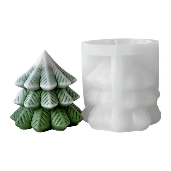 Christmas Tree Silicone Mold Handmade Aroma Candle Soap Resin Polymer Clay Mold Reusable DIY Holiday Craft Supplies