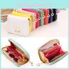 Leather 1pcs Coin Purse Women Bowknot Small Wallet Zipper Around Mini Coin Bag