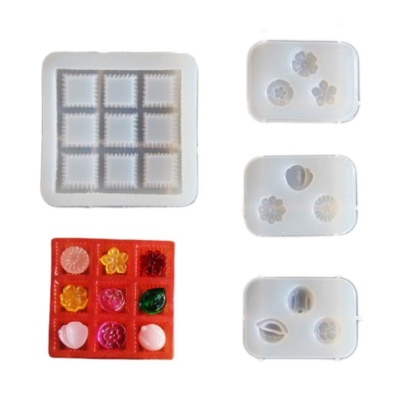 

4pcs Realistic Miniature Pastries Box Mold Silicone Molds Designed For Miniature Pastry Holder And Craft Enthusiasts 1