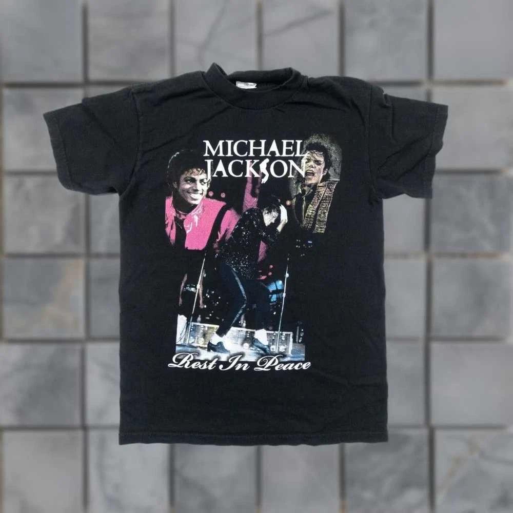 Vintage VINTAGE Michael Jackson Shirt Unisex Adults Small Black T-Shirt