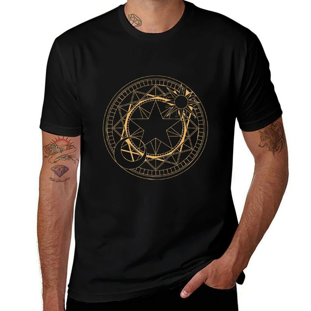 Japanese Magic Circle TShirt Fashion Print Casual Short Sleeve