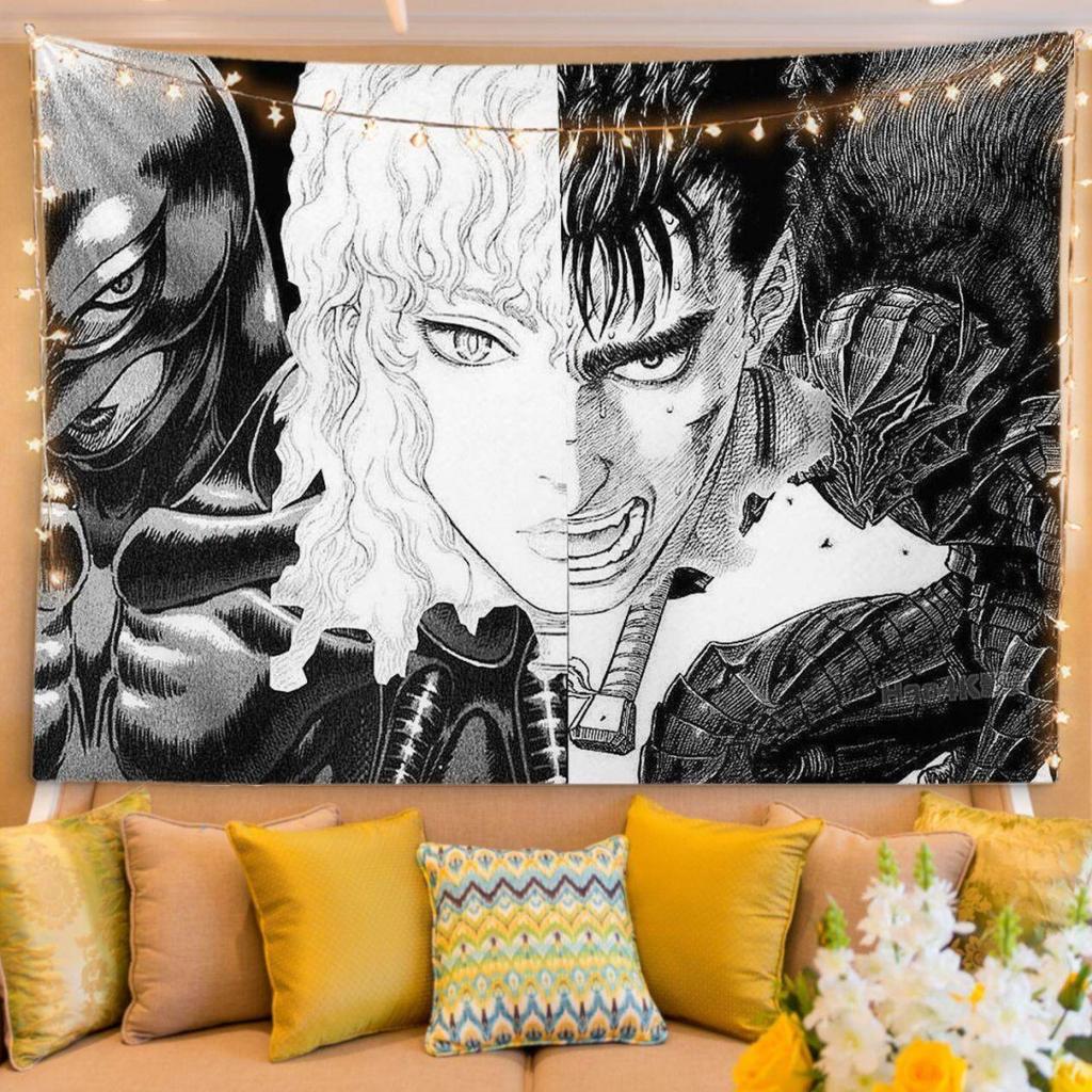 Anime Wallpaper Berserk Sleeve Art Wall Decoration for Bedroom Living Room Home Decor Guts Graphic Tapestry