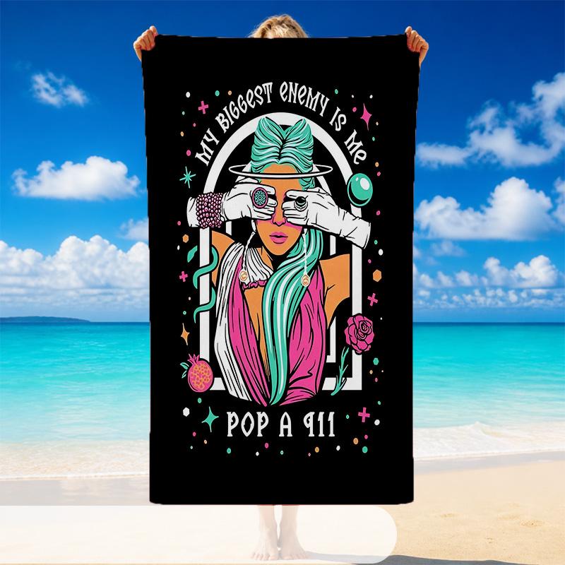 Lady Gaga Beach Towel, Soft Large Absorbent Towel For Beach Swimming Pool Travel Vacation