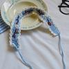 Woolen Yarn Crochet Hair Band Embroidered Pastoral Style Hair Band  Hair Styling Accessory