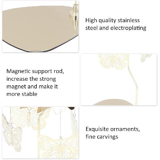 Spinning Candle Holder, Candle Holder Round Triangle Tray Romantic European Style Stainless Steel Rotating Aromatherapy Wind Chime Candle Holder Home