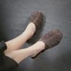 Johnature Tassel Fashion Flat Slippers Cow Suede Lightweight Comfortable And Versatile Women's Slip-on Shoes