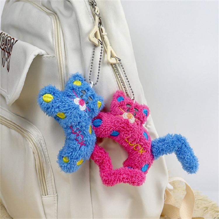 Multipurpose Lovely Cartoon Cats Sturdy Plush Keychain Charm Pendnat Fashion Statement for Keys or Phones Decoration