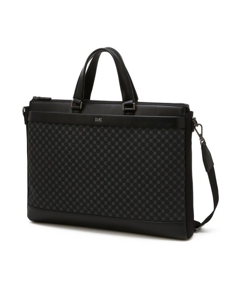 Daks Men'S Accessories Black Dd Logo Leather Briefcase_Dbba6E595Bk