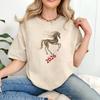 2026 Year of The Horse Cotton TShirt Lunar New Year Zodiac Tee Artistic Running Horse Design Chinese Horoscope Gift Tees