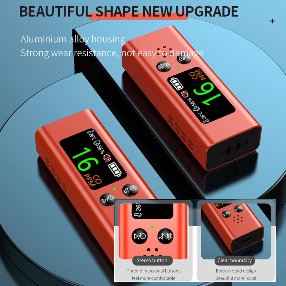 3in1 Air Quality Tester Multifunctional Carbon Monoxide Temperature Humidity Detector with Digital