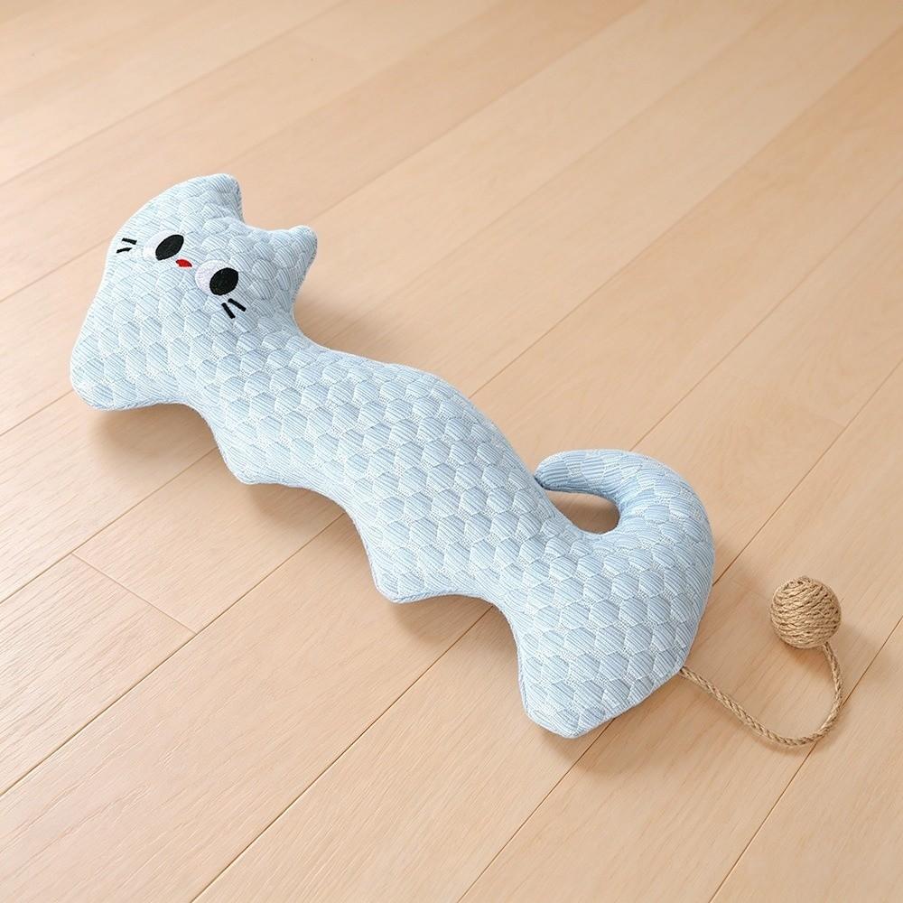 with Sisal Ball Cat Sleeping Pillow Breathable Neck Support Pillow Pet Neck Support синий