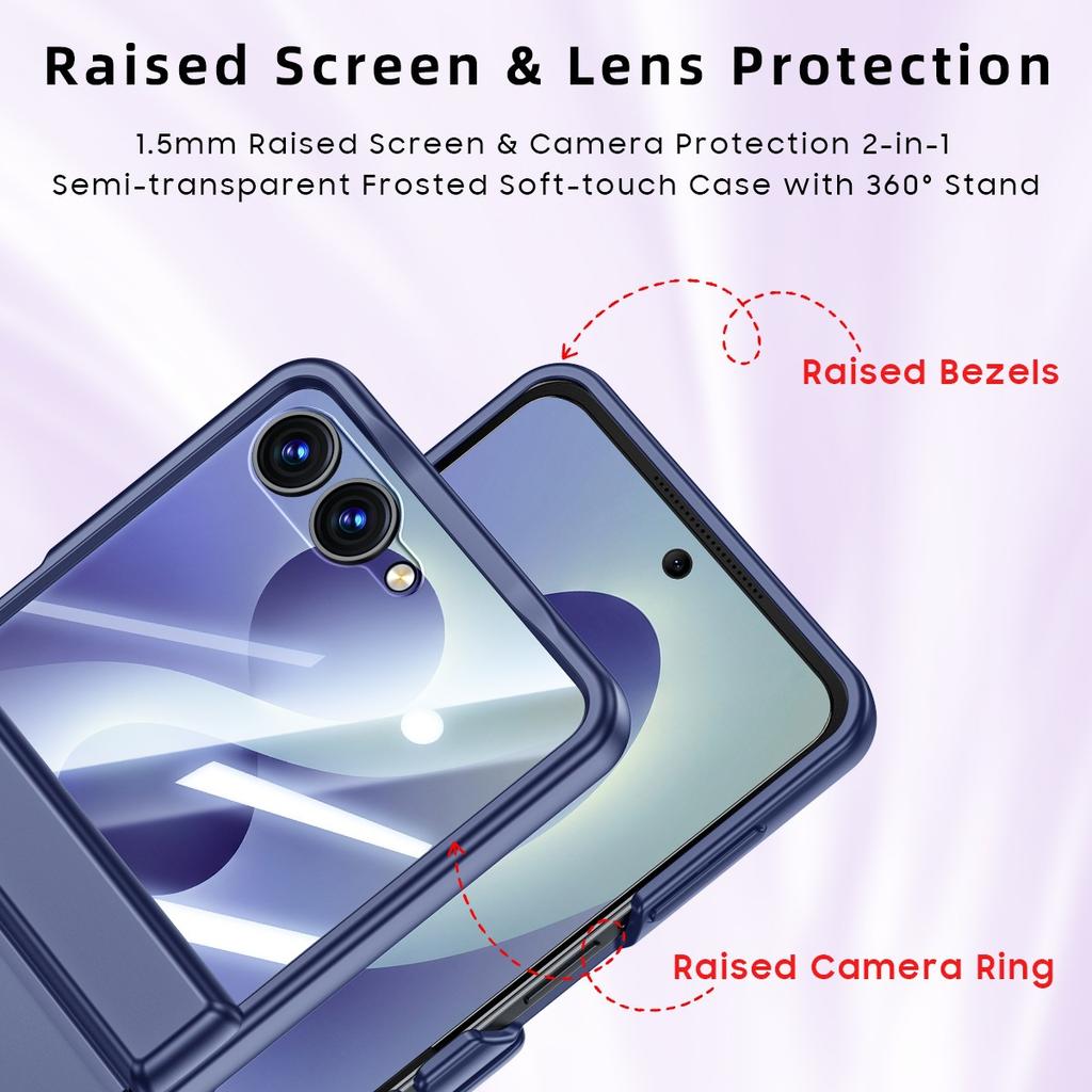 Suitable for Samsung ZFlip8 Magnetic Phone Case with Integrated Anti-peep Film, Matte Finish, Anti-drop, Foldable Protective Cover