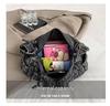 Women's Large Capacity Denim Crossbody Bag - Trendy Retro Shoulder Bag for Casual and Commute