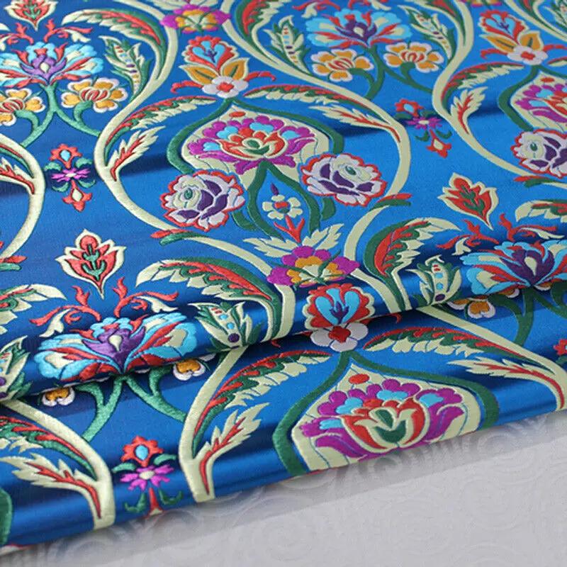 100x70cm Handgefertigter Jacquard-Brocade-Stoff mit Gänseblümchen Chinesischer Satin-Seiden-Brocade-Jacquard-Blumenmaterial Vintage Kostüm Kleid Nähen