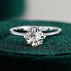 Valentine's Day 18K White Gold Women Rings 0.5CT Moissanite Diamond Girl Wedding Band PT950 Platinum Birthday Gift Fine Jewelry