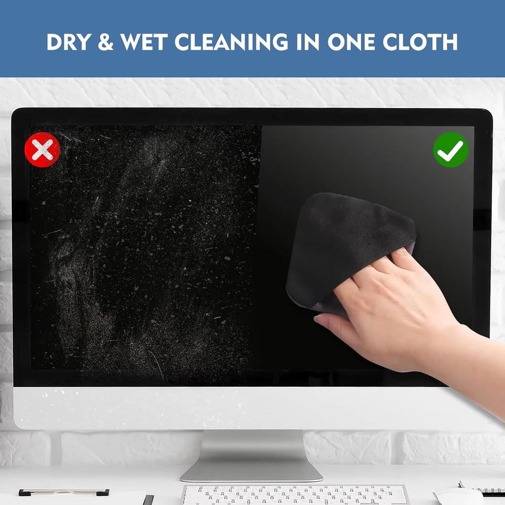 Car Screen Cleaner Cloth - 4"×4" Premium Microfiber Pad for Touchscreen & Dashboard, Anti-Static & Scratch-Free, Interior Cleaning Wipes for LCD