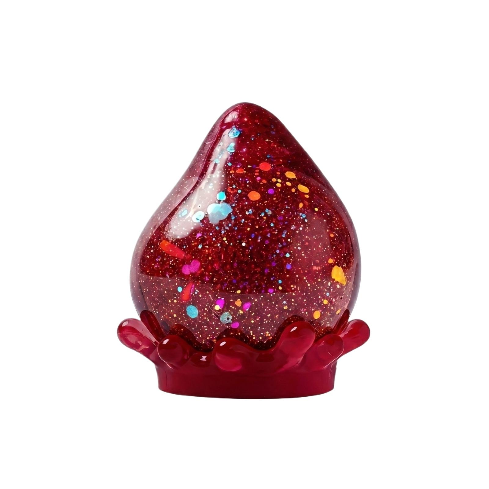 

Water Drop Shaped Sensory Stress Relief Toy with Glitter Particles and Soft Elastic Material for Squeezing and Fidgeting Use One Size