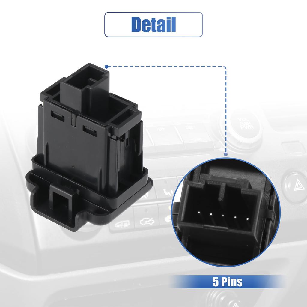 X AUTOHAUX Auxiliary Input Jack Assembly for Honda Ridgeline Audio Aux Port Jack Adapter 2006-2014, 39114-SJC-A01ZB