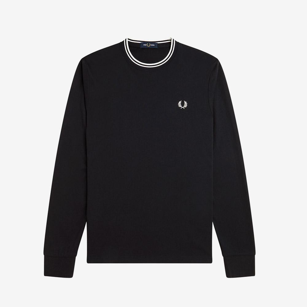 Fred Perry [Baseline] Long Sleeve Twin Tip T-Shirt - Navy Afpm2539602-795