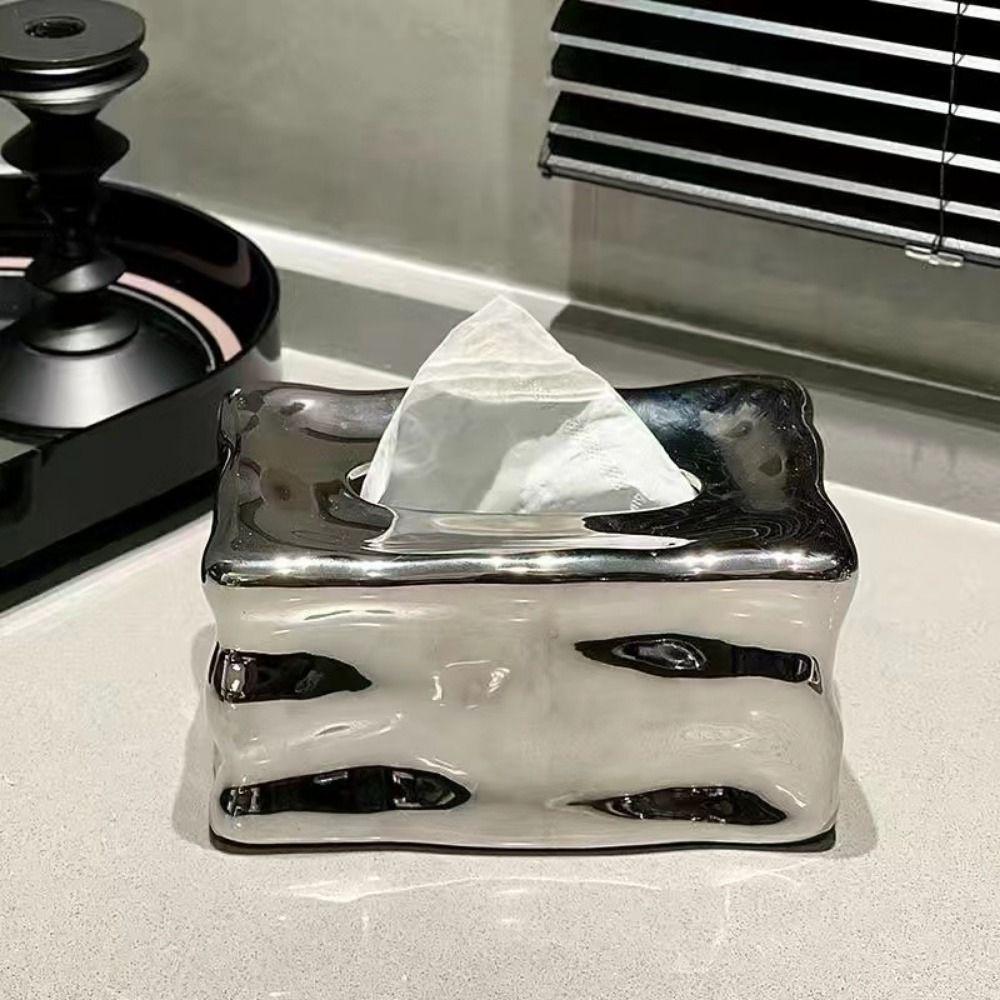 Ceramic Paper Drawer Box INS-Style Tissue Storage Box Nordic Paper Towel Holder Living Room