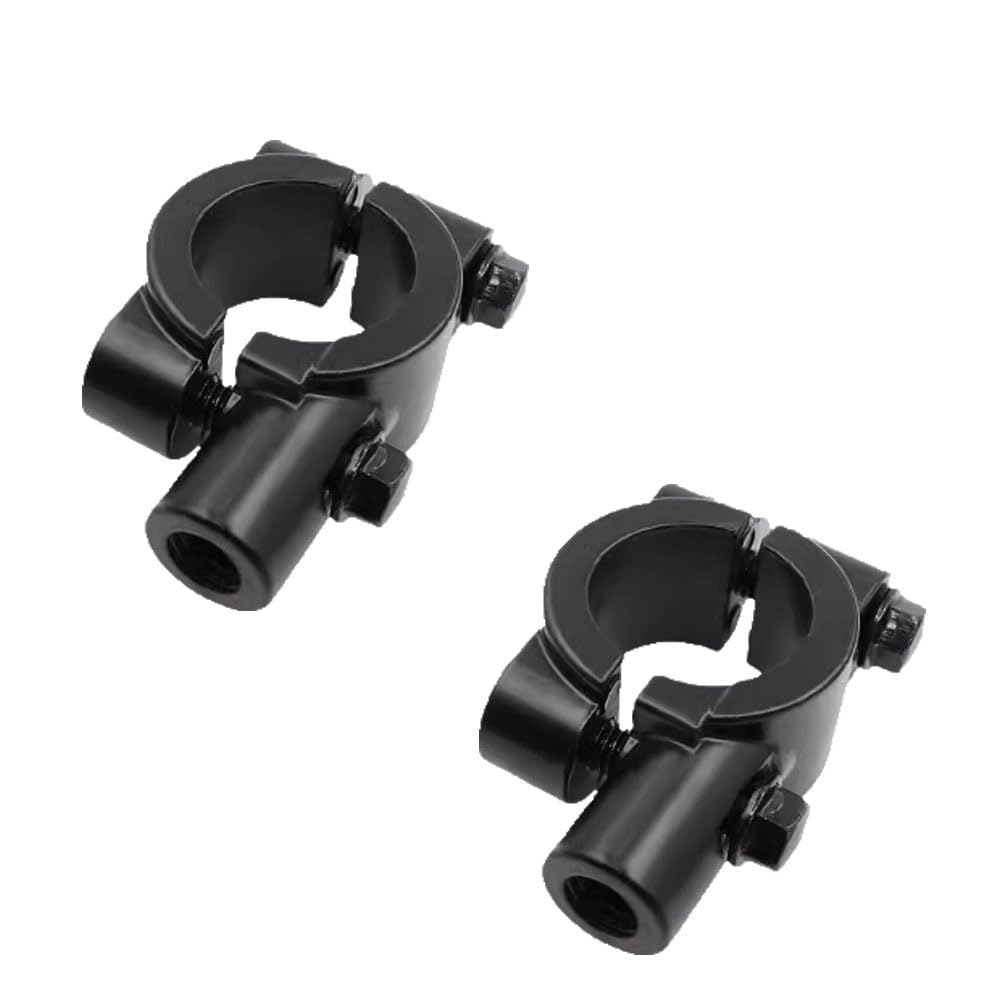2 Pack Black Solid Handle Clamp Not Easy Fall Over Mirror Adapter Mirror Holder