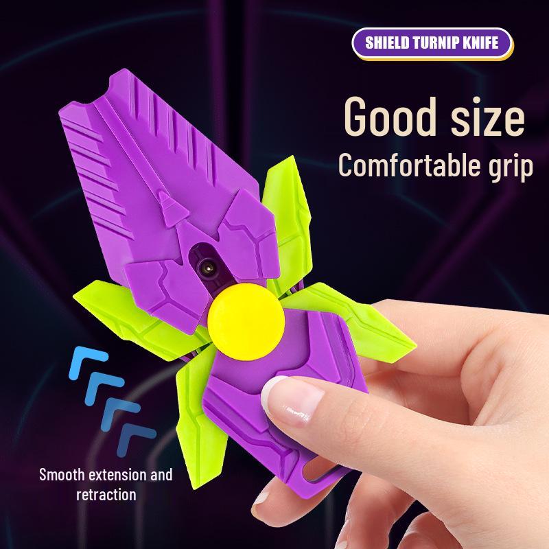 Unicorn Carrot Shield Gravity Knife & Fidget Spinner Toy for Kids