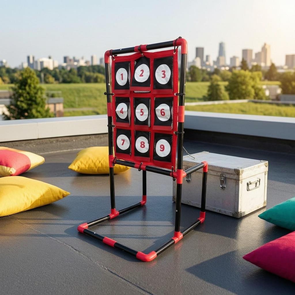 Target Throwing Game with Storage Bag Outdoor Set Foldable for School