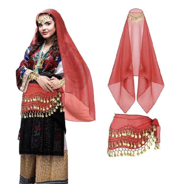 Beginner Belly Dance Starter Kit Waist Scarf Bracelet Headband Set Ideal For Performers Costume Accessories