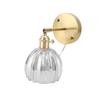 Vintage Wall Sconce with Glass Lampshade Modern Wall Lighting Fixture E26 for Bedside Bedroom Doorway 1pc Transparent