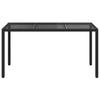 Garden Table Black 150 x 90 x 75 cm Poly Rattan