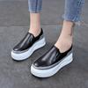 Fashion Loafers Women's Thick Soles Increase In Height White Shoes Women's Casual Shoes Height Increasing Shoes