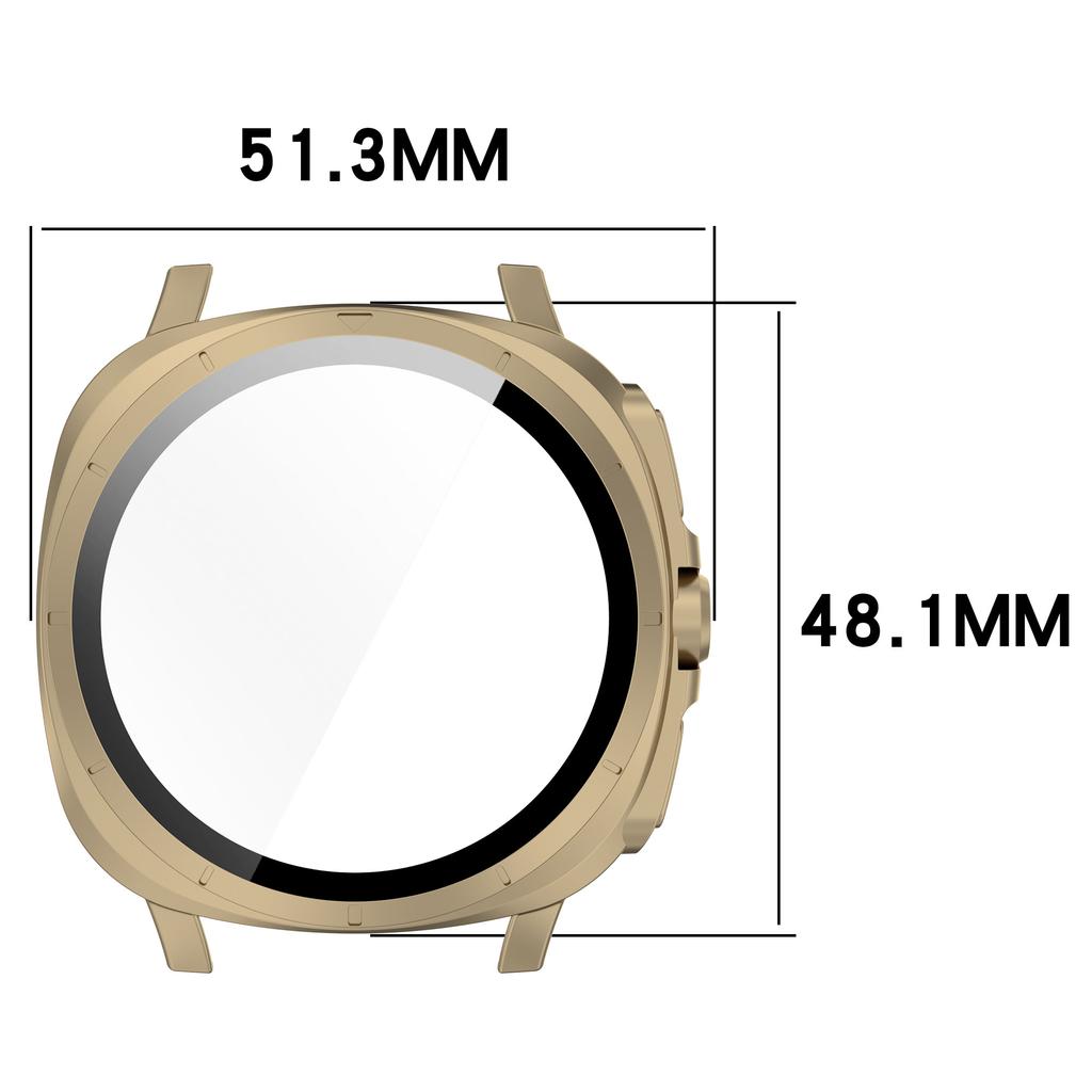 Glass+Case for Samsung Galaxy Watch 7 44/40mm Turning into Ultra 47mm Upgrade All-Around Protective Protector Cover Bumper