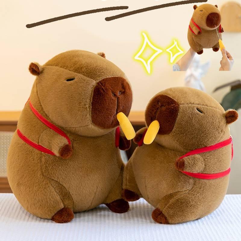 Plush Toys Capybara Cartoon Animals Doll Xmas Gifts Ornament Christmas Garnish