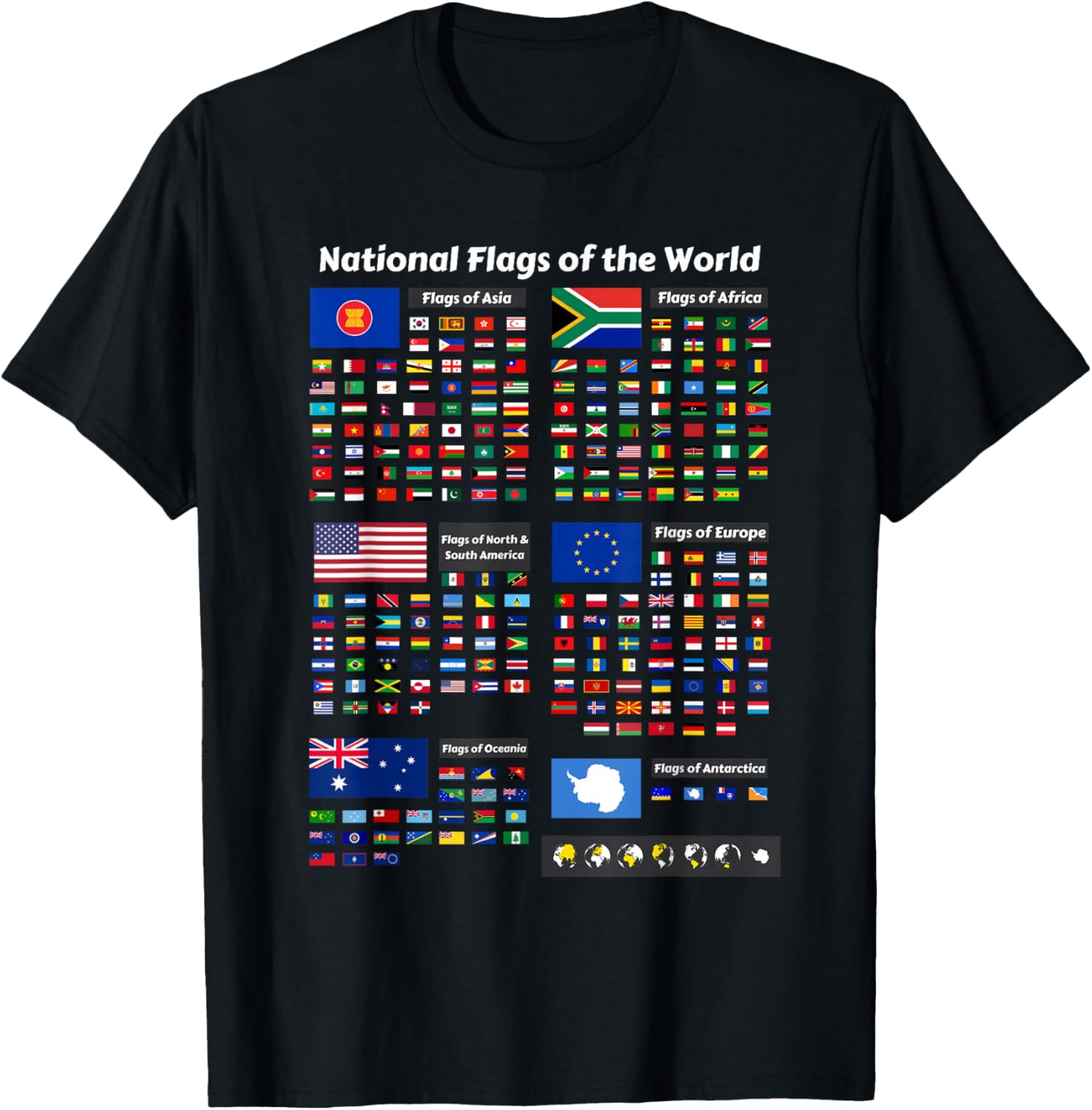 National Flags of the World T-shirt S