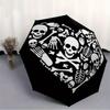 1pc Skeleton Heart Automatic Open 8-Rib Windproof Umbrella, Travel & Commuting, Suitable for All Seasons