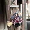 Fuuny Horror Themed Party Witch Doll Halloween Hanging Decoration Ghost Flying Witch Pendant Halloween DIY Party Decoration