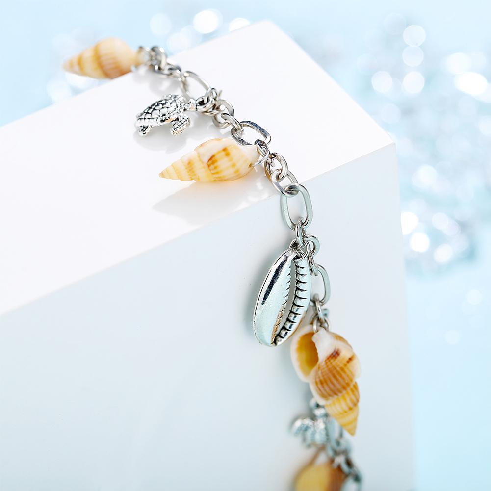1PC Women Metal Turtle Shell Pendant Anklet Vintage Style Beach Wear Ankle Chain