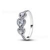Waterdrop Ring S925 Silver Zircon Blue Stone Heart Ring Fashionable Women's Jewelry Party Wedding Gifts