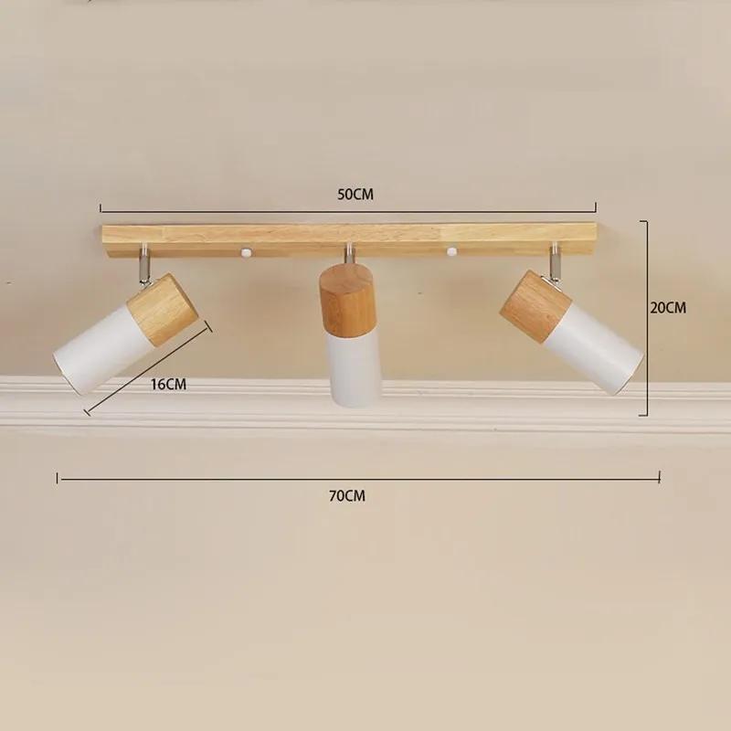 Modern LED Ceiling Light Iron Rotatable 1/3 Head Spotlight For Living Room Study Bedroom Dining Room Indoor Illumination Fixture