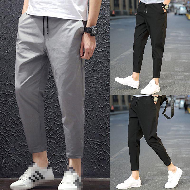 Soft And Comfortable Men's Skinny Jogging Pants With Adjustable Drawstring Waist