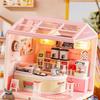 Doll House Micro Building Block Diy Handicraft Room Assembly Scene Bricks Bedroom Kitchen Restaurant Model Blocks Birthday Gifts